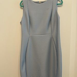 Calvin Klein blue white dress